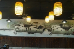 墙绘-江阴长寿中式餐厅 (1)