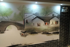 墙绘-江阴妙桥中式餐厅 (2)
